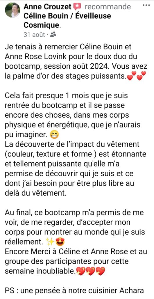 Témoignage d'Anne bootcamp 2024
