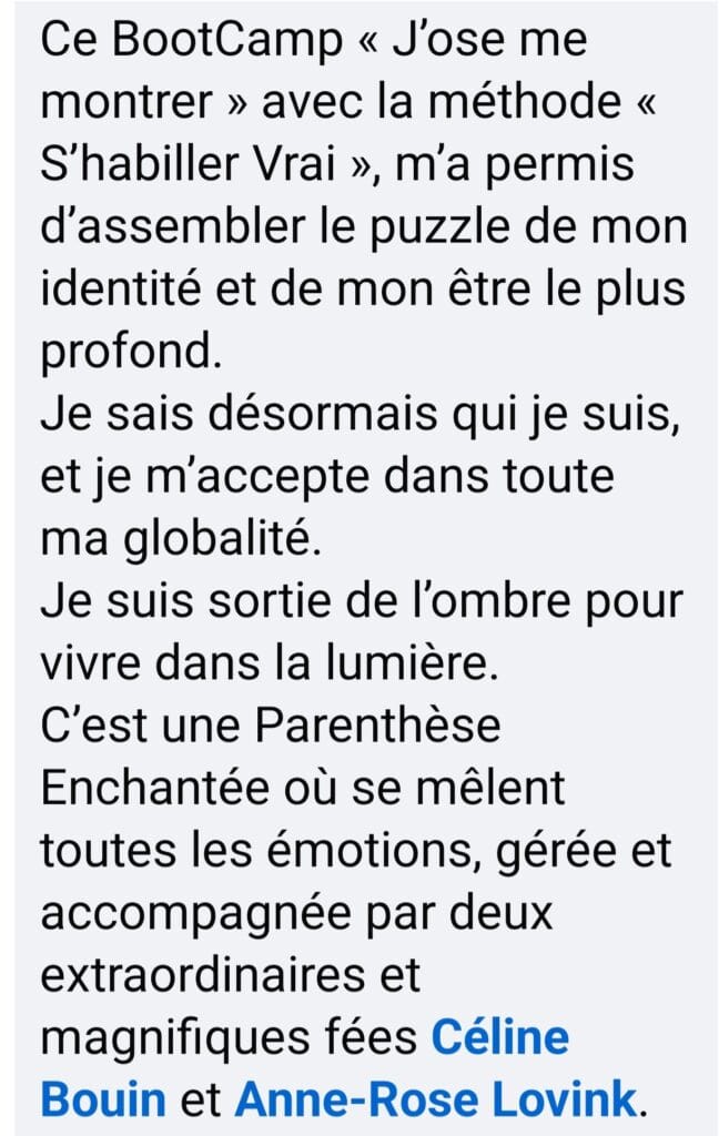 témoignage Carine bootcamp 2024 partie 3