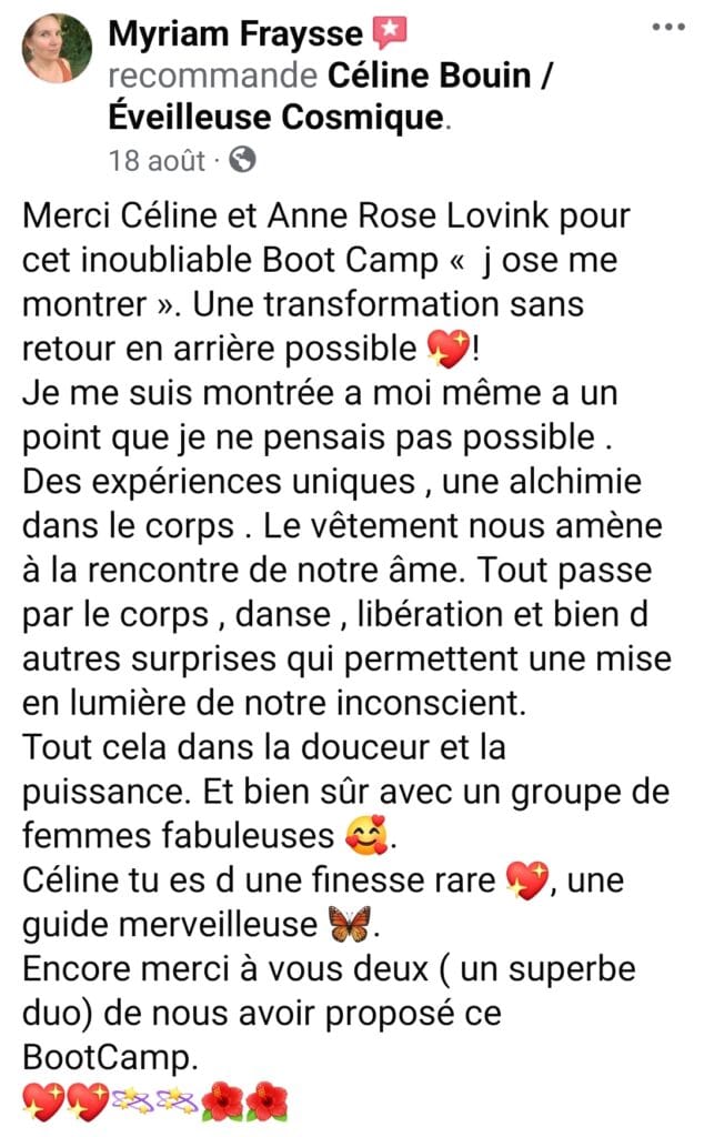 témoignage de Myriam bootcamp 2024